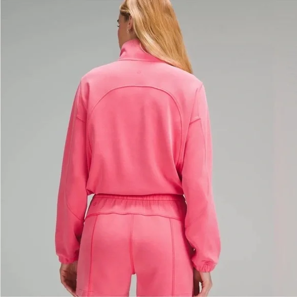 Lululemon Brushed Softstreme Half Zip Lip Gloss Pink - Picture 2 of 9